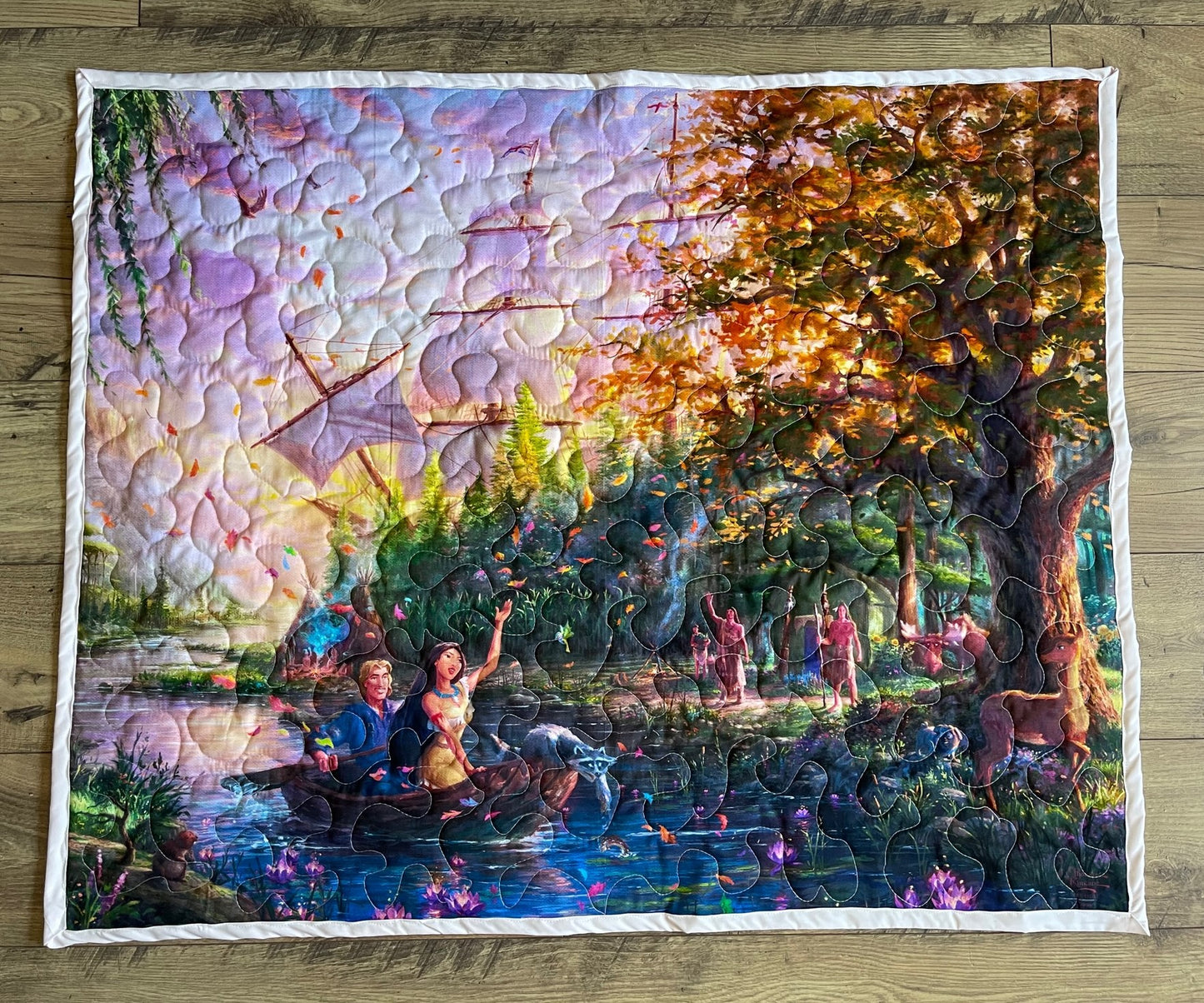 Pocahontas Digital Print Fabric Quilted Blanket