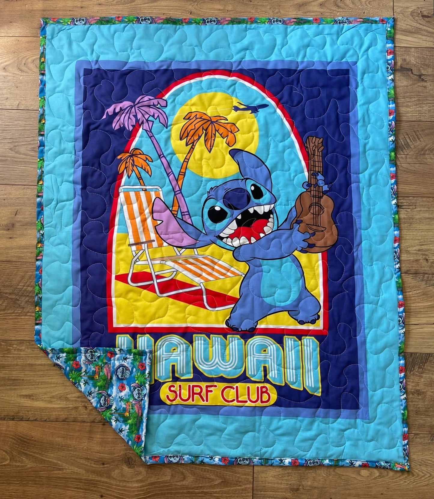 LILO & STITCH INSPIRED STITCH HAWAII SURF CLUB 36"X44" Quilted Blanket 1 AVAILABLE