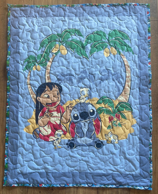 LILO & STITCH HAWAIIAN NIGHTS INSPIRED 36"X44" Quilted Blanket