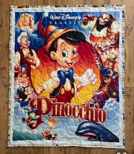 PINOCCHIO CLASSIC Inspired Quilted Blanket