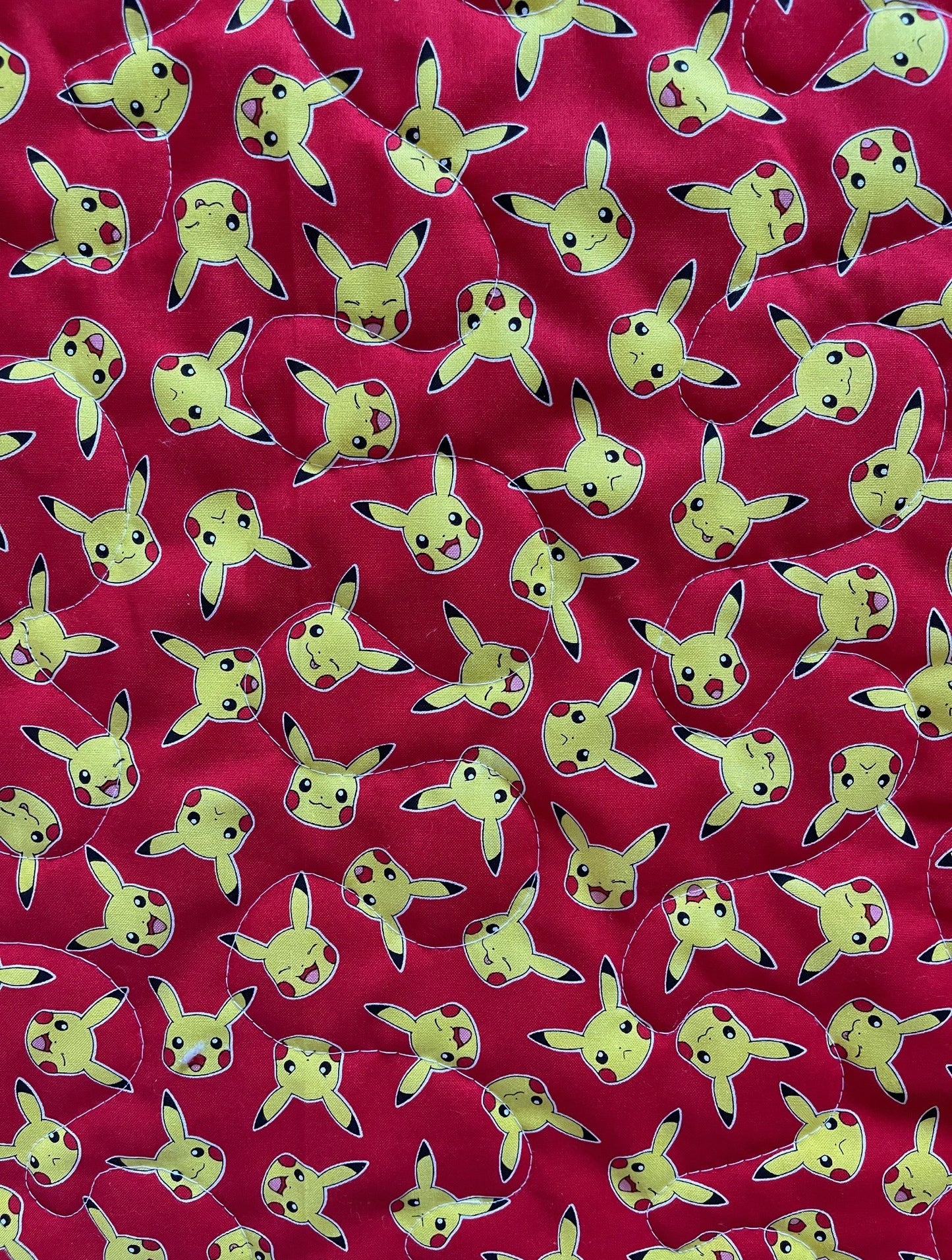 PIKACHU, BULBASAUR, SQUIRTLE & CHARMANDER QUILTED BLANKET