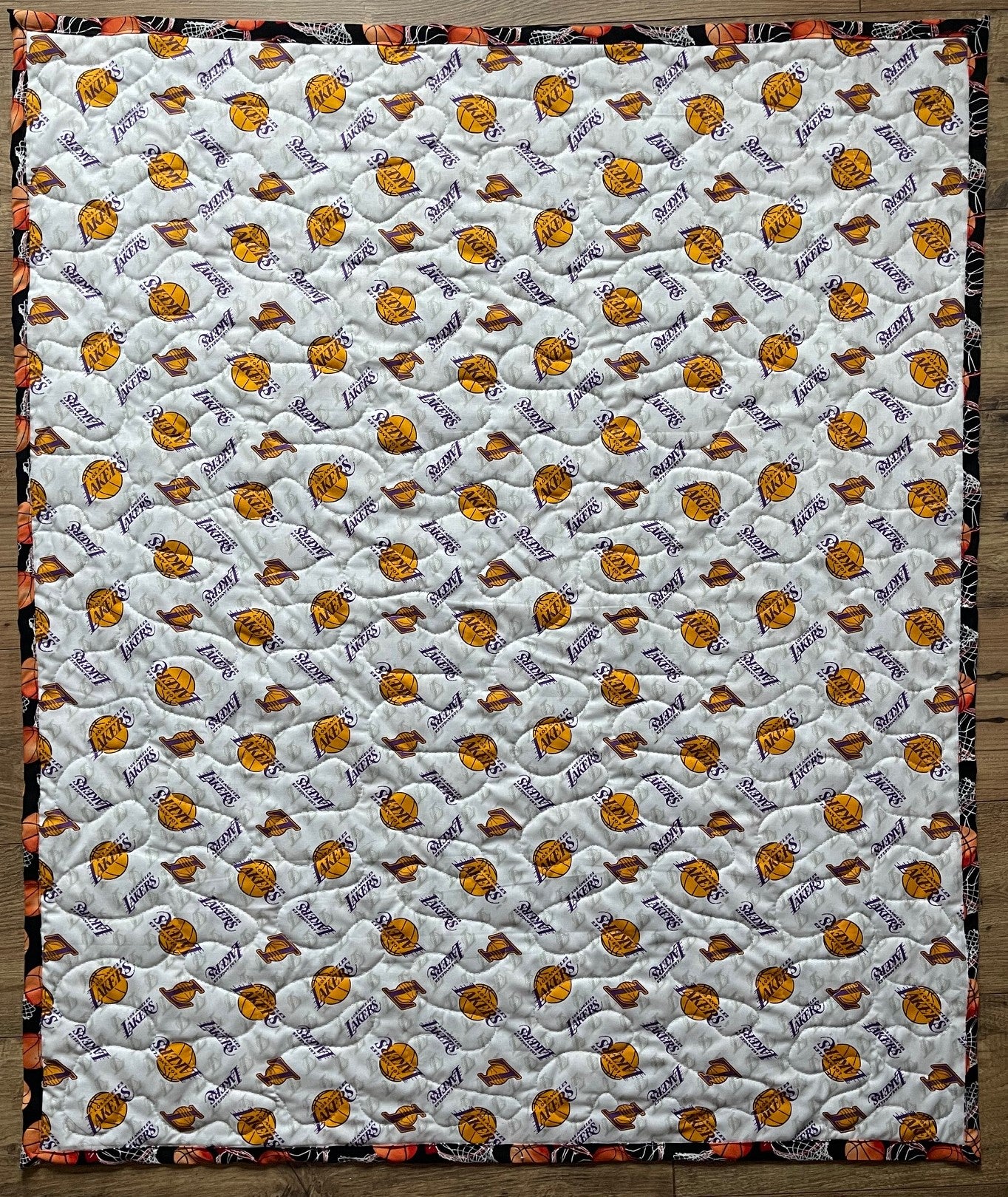 NBA LOS ANGELES LAKERS BASKETBALL QUILTED BLANKET