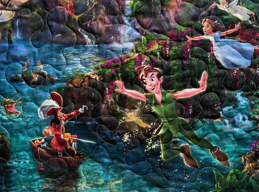PETER PAN Inspired Quilted Blanket DIGITALLY PRINTED FABRIC