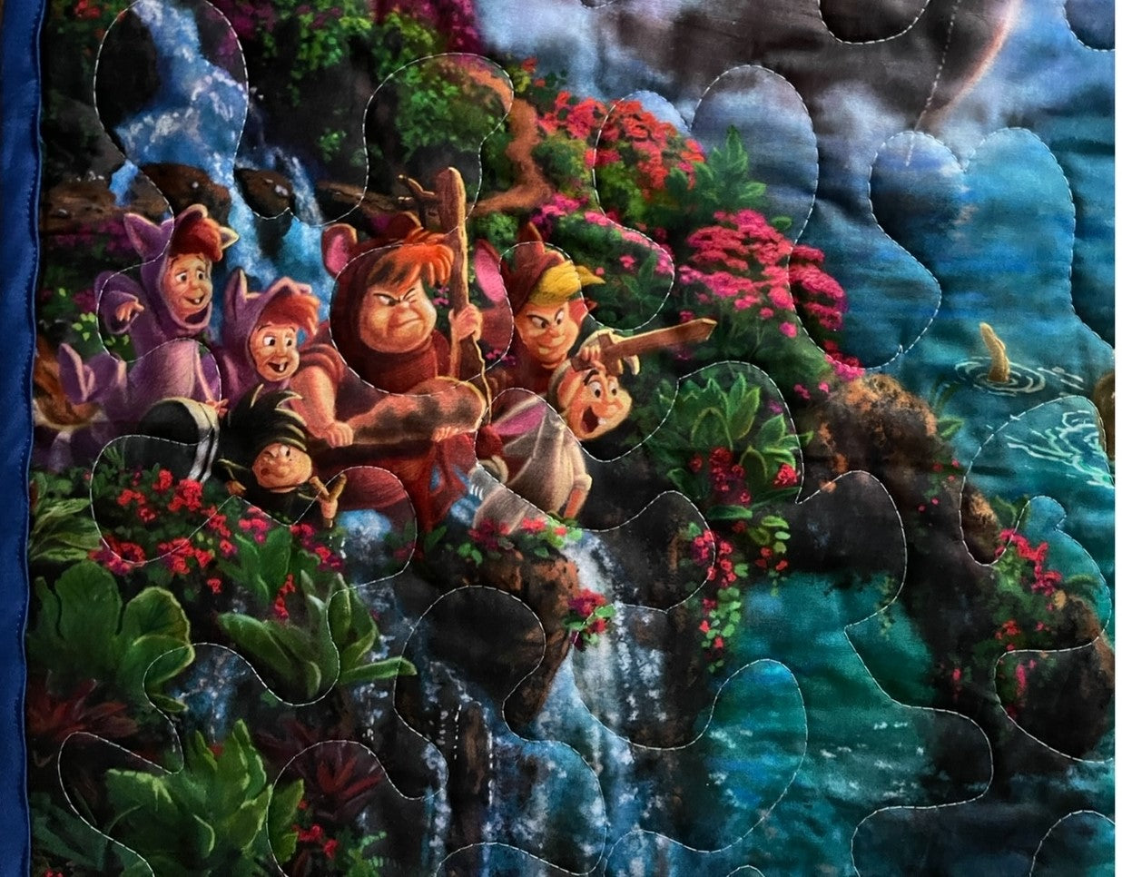 PETER PAN Inspired Quilted Blanket DIGITALLY PRINTED FABRIC
