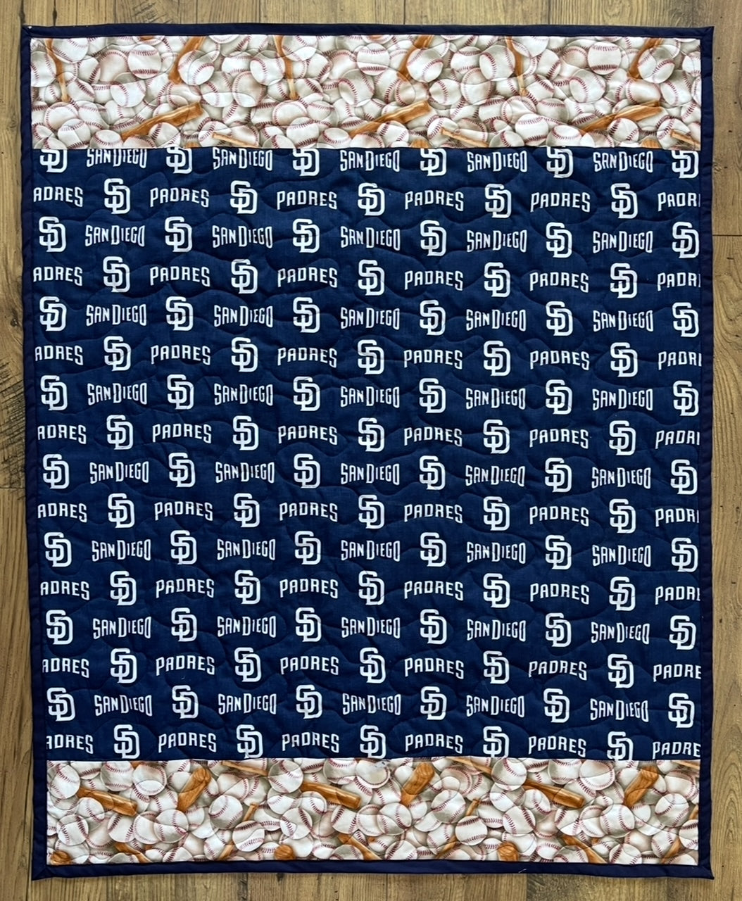 SAN DIEGO PADRES BASEBALL QUILTED BLANKET *CHOICE OF A VARIETY OF TEAMS