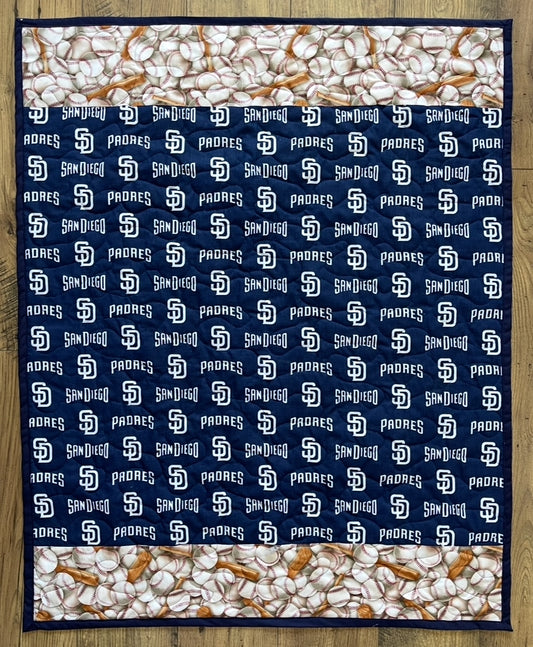 SAN DIEGO PADRES BASEBALL QUILTED BLANKET *CHOICE OF A VARIETY OF TEAMS