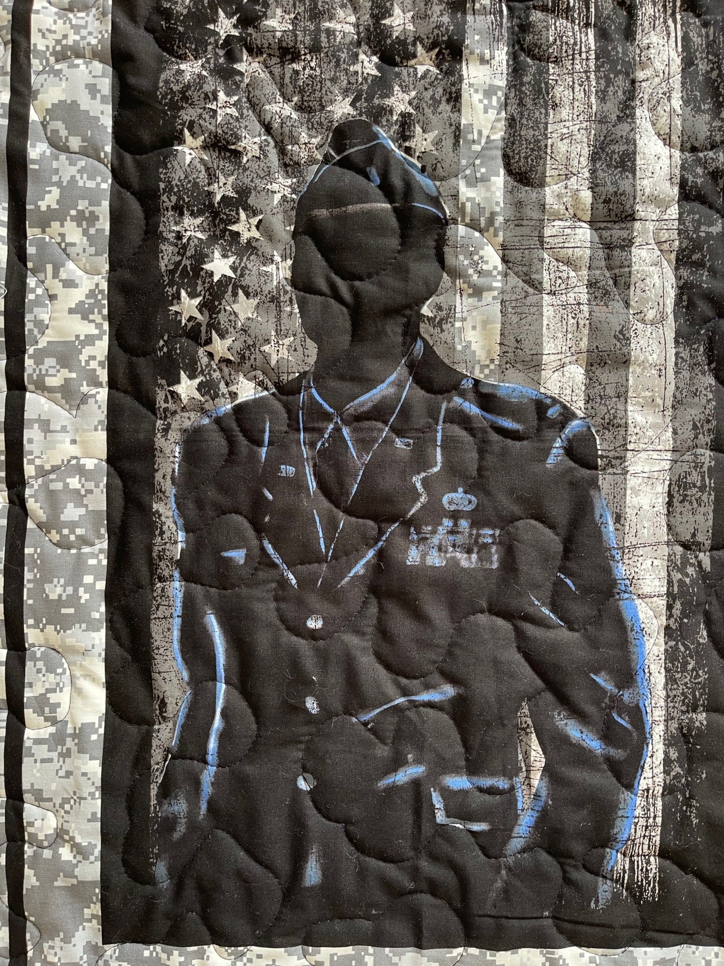 AIR FORCE US MILITARY inspired Quilted Blanket
