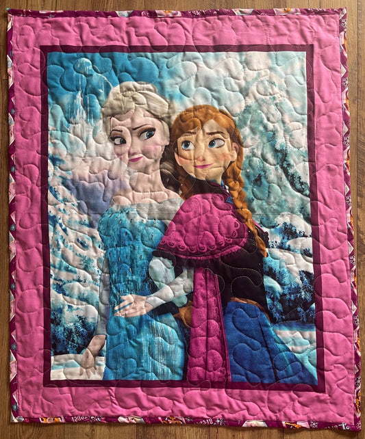 FROZENS SISTERS ELSA & ANNA INSPIRED SISTERS FOREVER QUILTED BLANKET