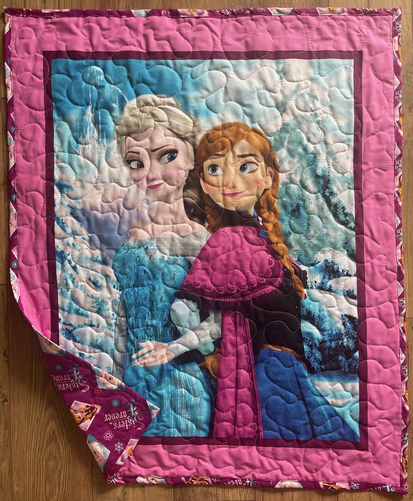 SISTERS ELSA & ANNA INSPIRED SISTERS FOREVER QUILTED BLANKET