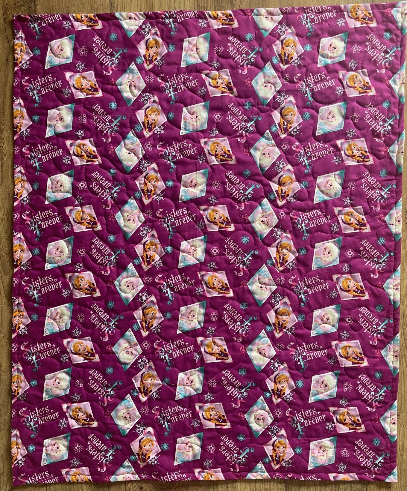 SISTERS ELSA & ANNA INSPIRED SISTERS FOREVER QUILTED BLANKET