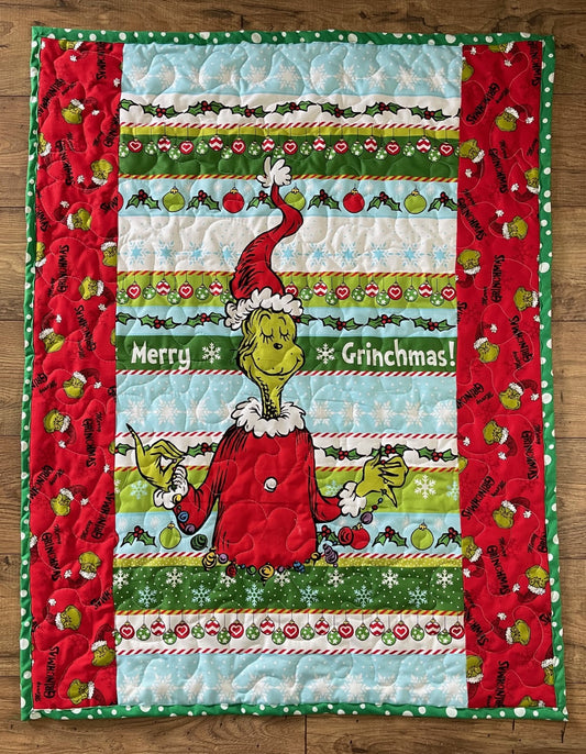 HOW THE GRINCH STOLE CHRISTMAS Inspired Quilted Blanket MERRY GRINCHMAS!