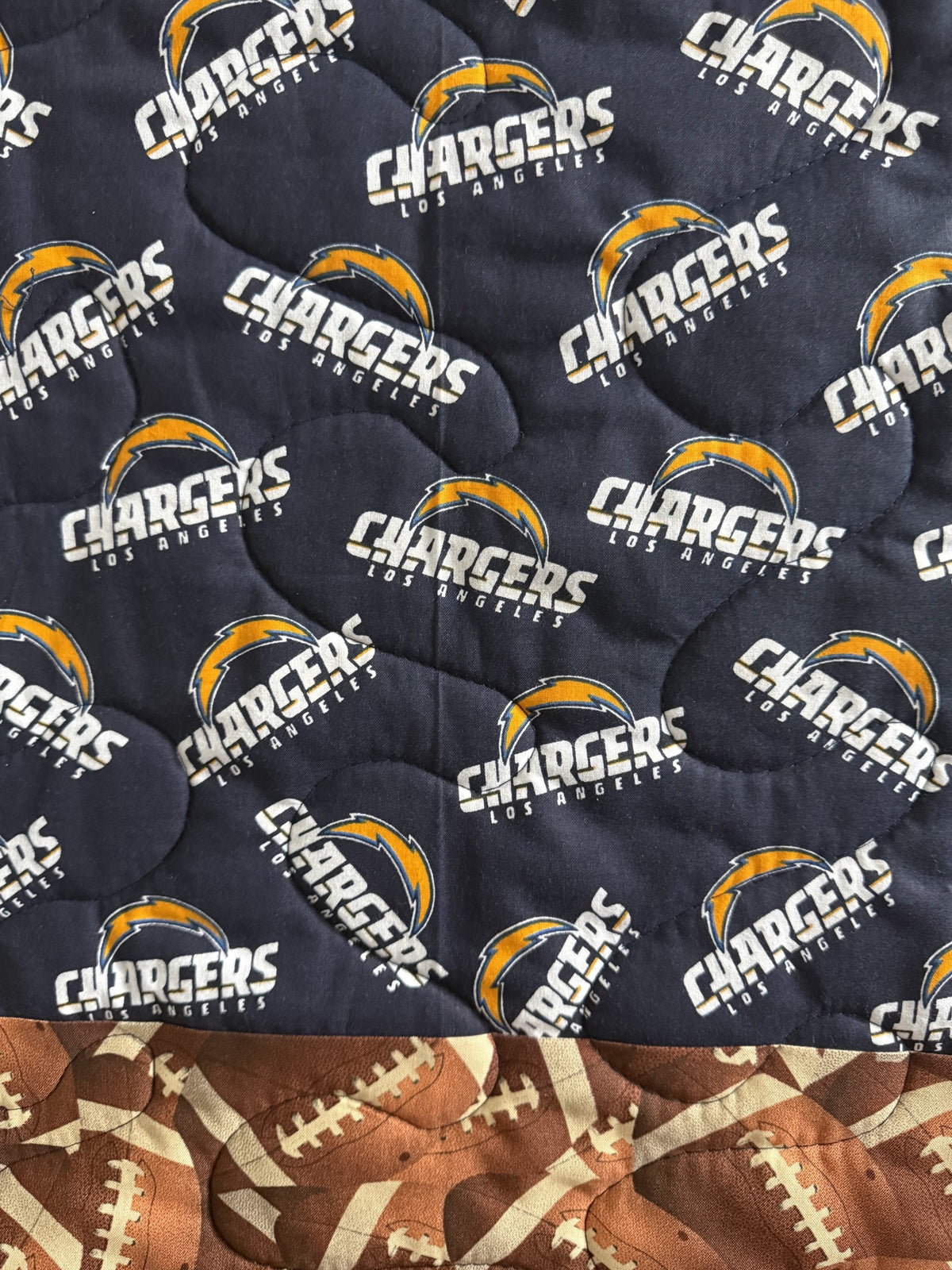 LOS ANGELES CHARGERS FOOTBALL inspired Quilted Blanket for All Ages