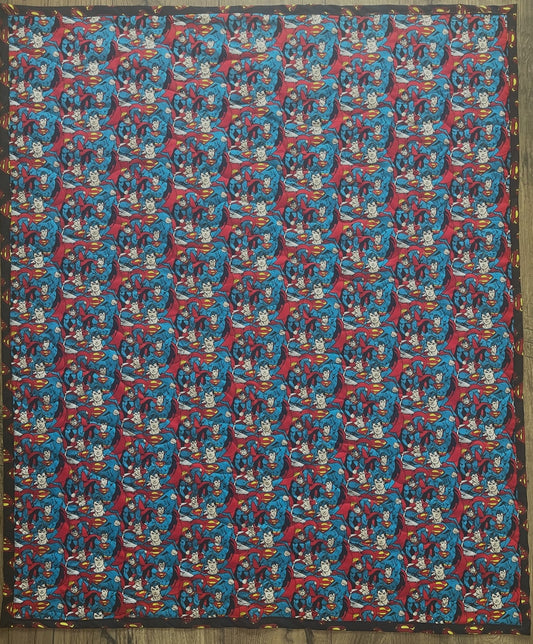 DC COMICS JUSTICE LEAGUE SUPERHERO SUPERMAN Inspired Quilted Blanket