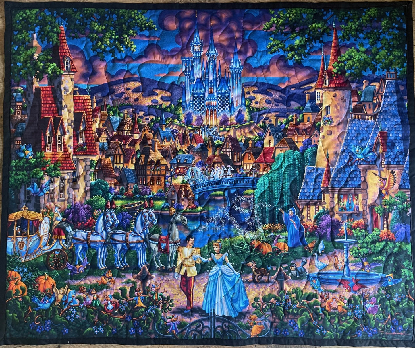CINDERELLA Inspired ENCHANTED EVENING Digitally Printed Quilted Blanket