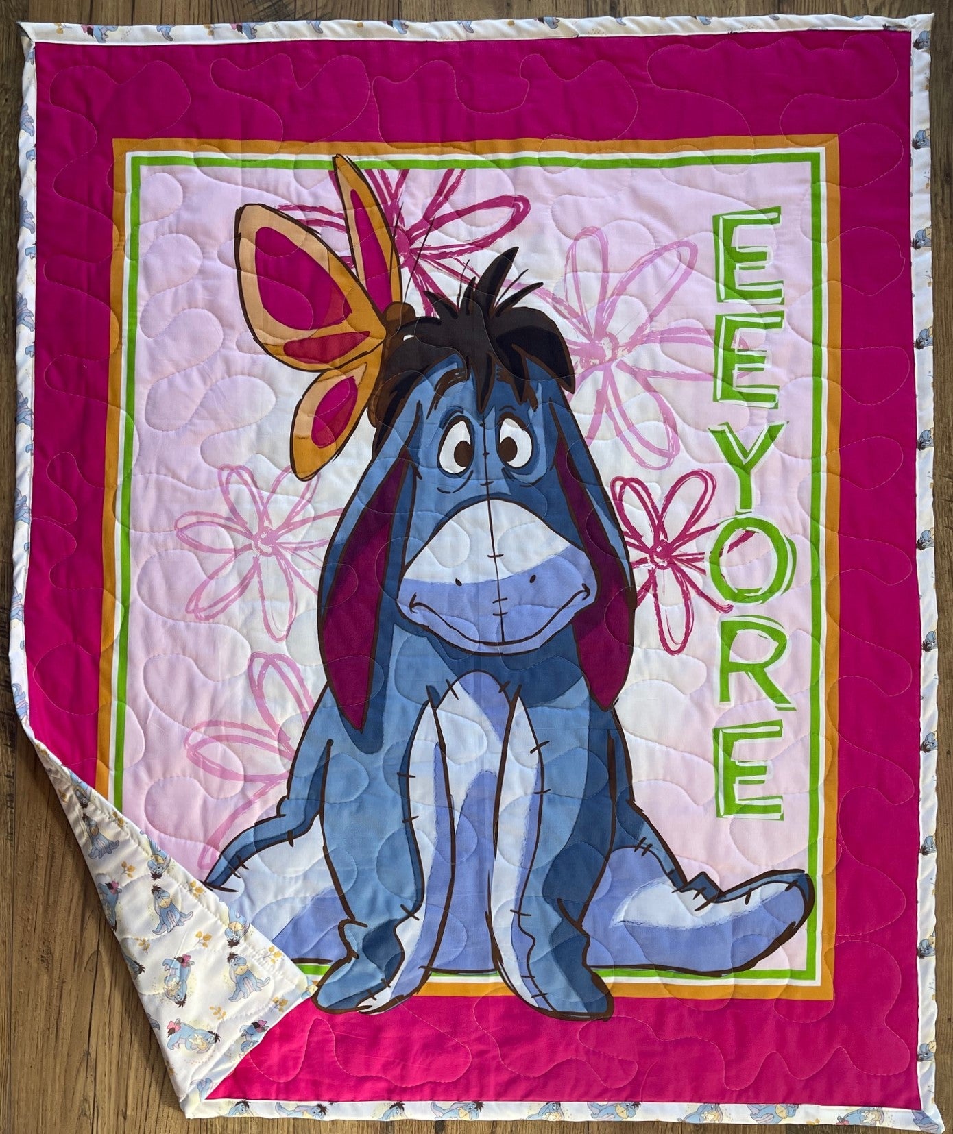 WINNIE THE POOH CHARACTER EEYORE Inspired Quilted Blanket