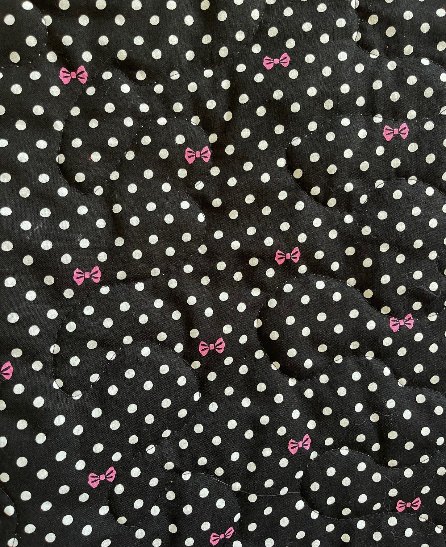 MINNIE MOUSE "IT'S ALL ABOUT MINNIE" Inspired Pink Black White Quilted Blanket