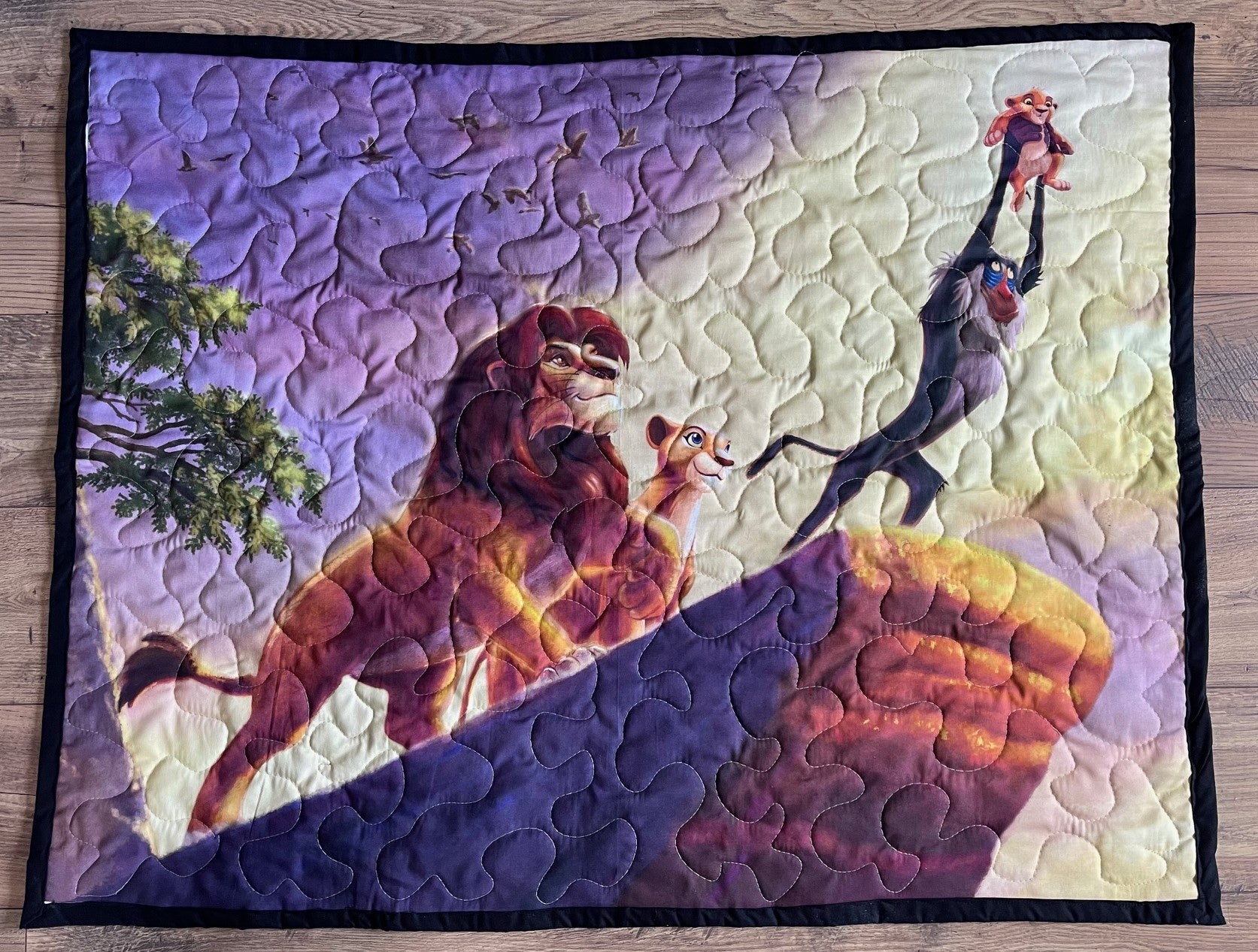 THE LION KING PRIDE ROCK DIGITAL PRINT INSPIRED QUILTED BLANKET