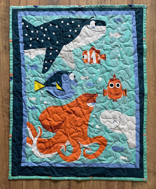 FINDING DORY NEMO INSPIRED BEST FRIENDS QUILTED BLANKET