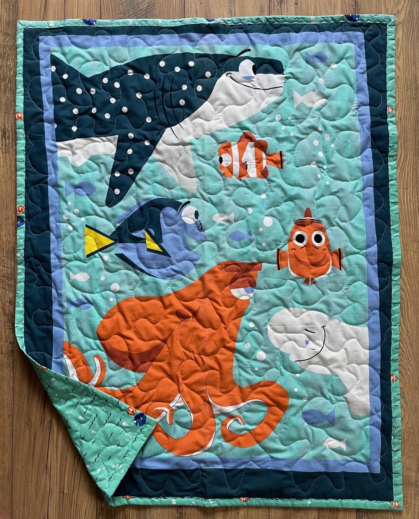 DISNEY FINDING DORY NEMO INSPIRED BEST FRIENDS QUILTED BLANKET