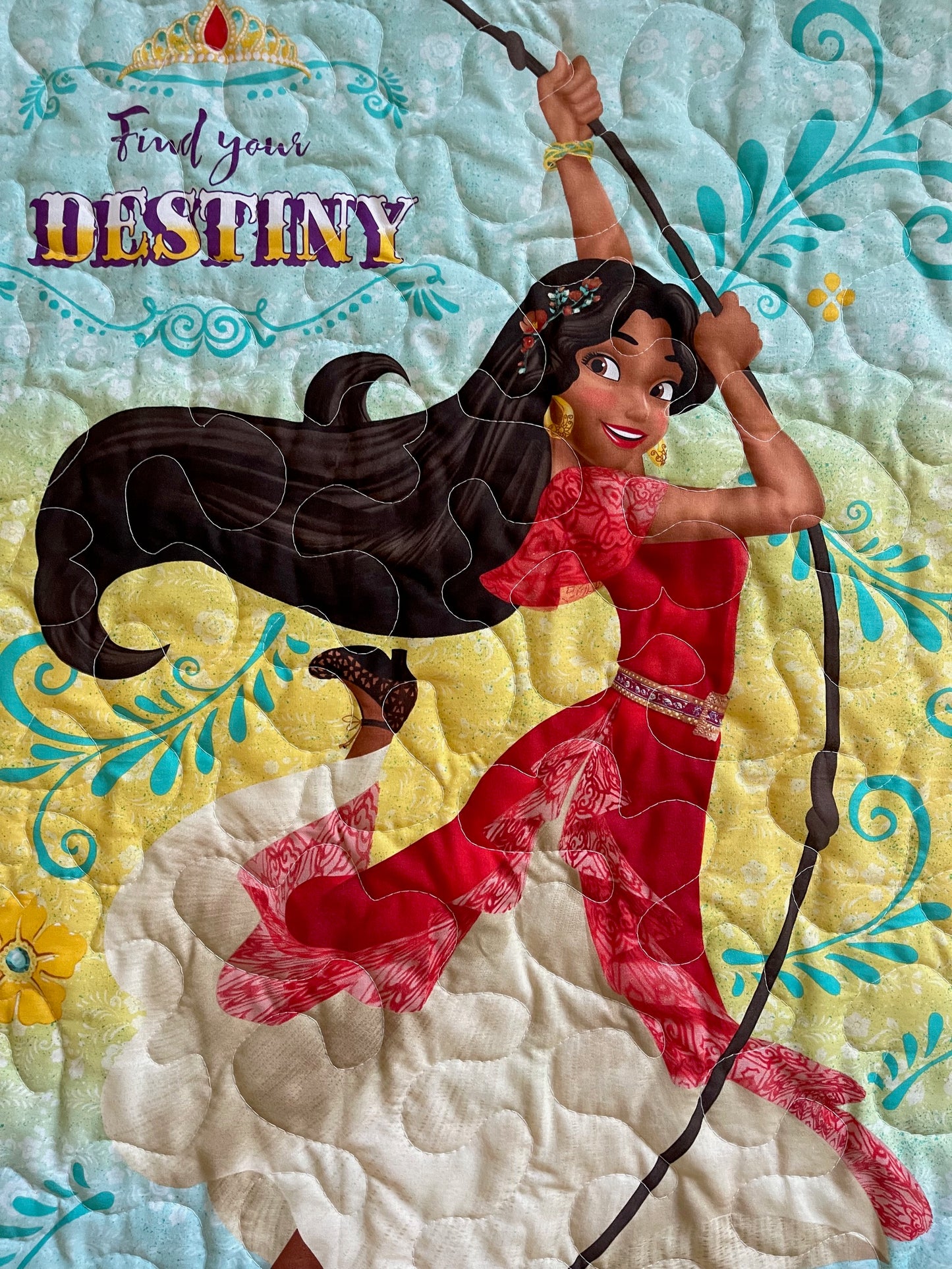 DISNEY PRINCESS ELENA OF AVALOR Inspired FIND YOUR DESTINY 36"x44" QUILTED BLANKET