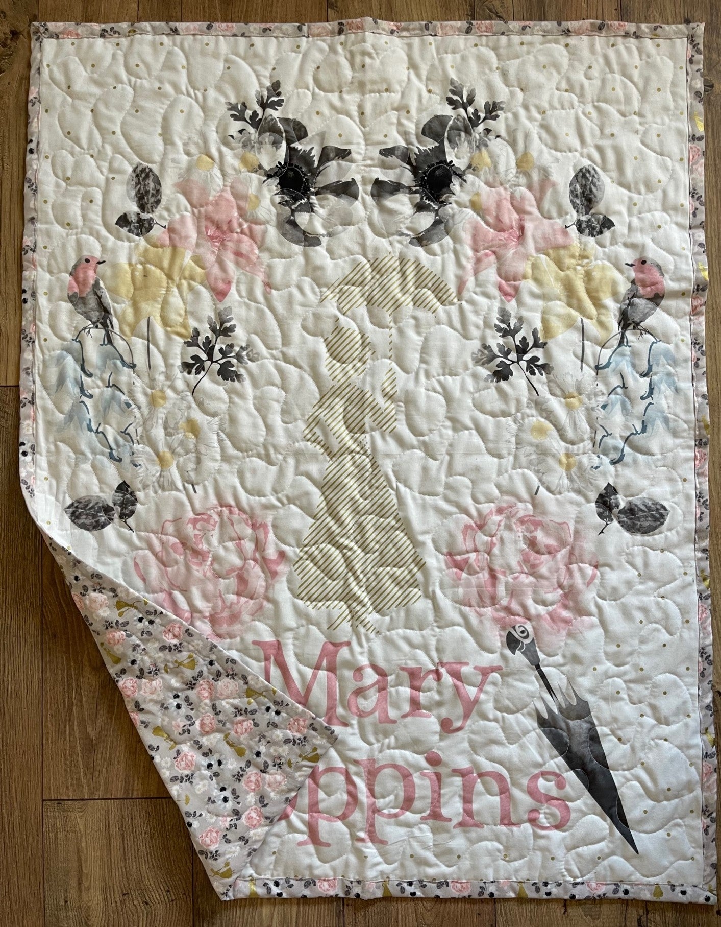 DISNEY CLASSIC MARY POPPINS Inspired QUILTED BLANKET