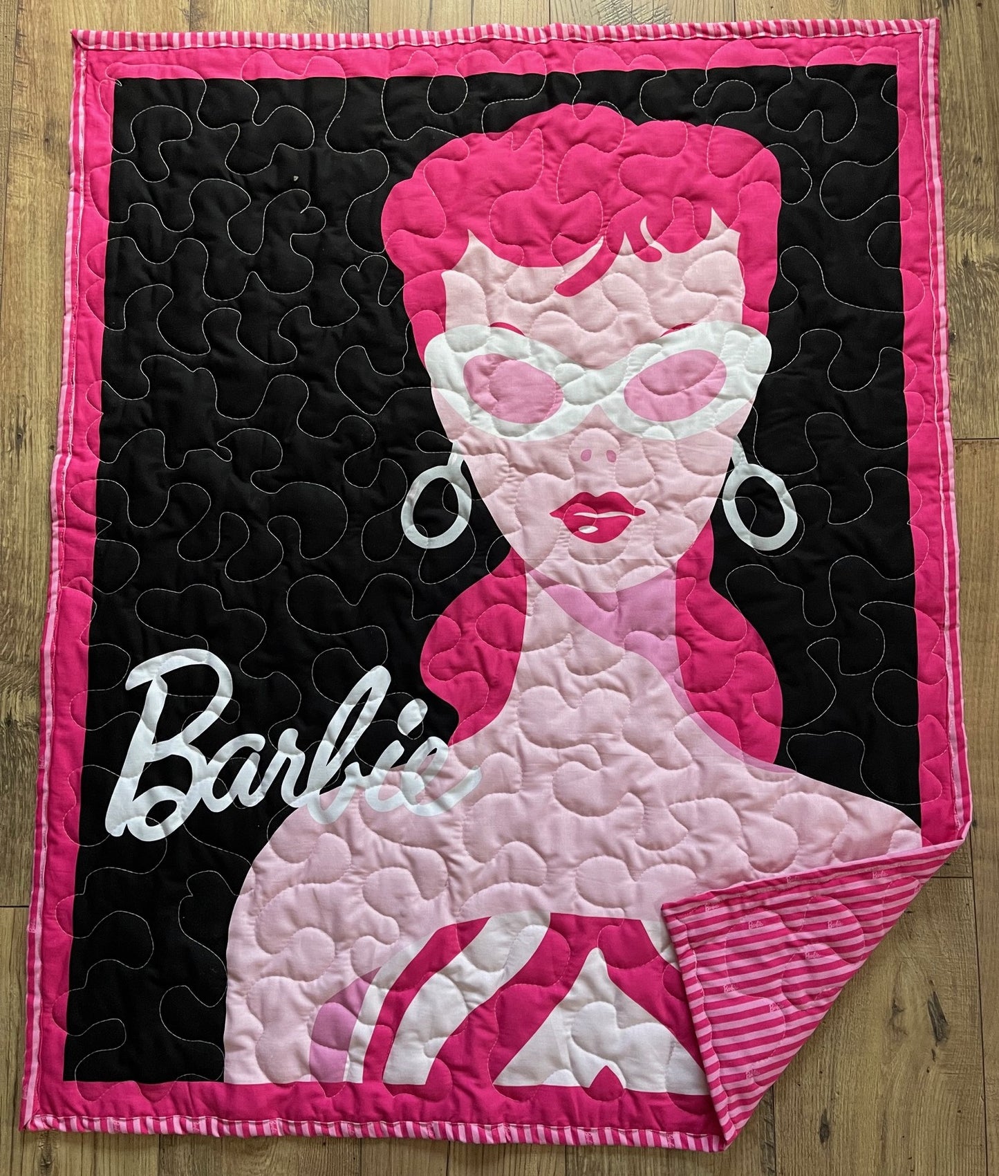 BARBIE Quilted Blanket 36"x44" 100% Cotton