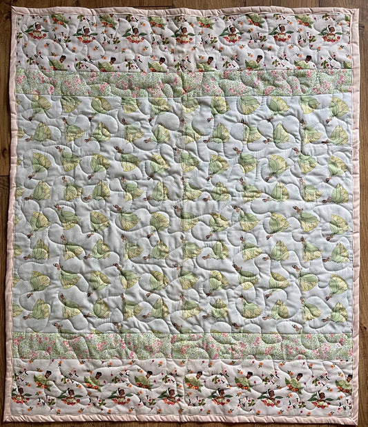 TIANA PRINCESS AND THE FROG Inspired Quilted Blanket