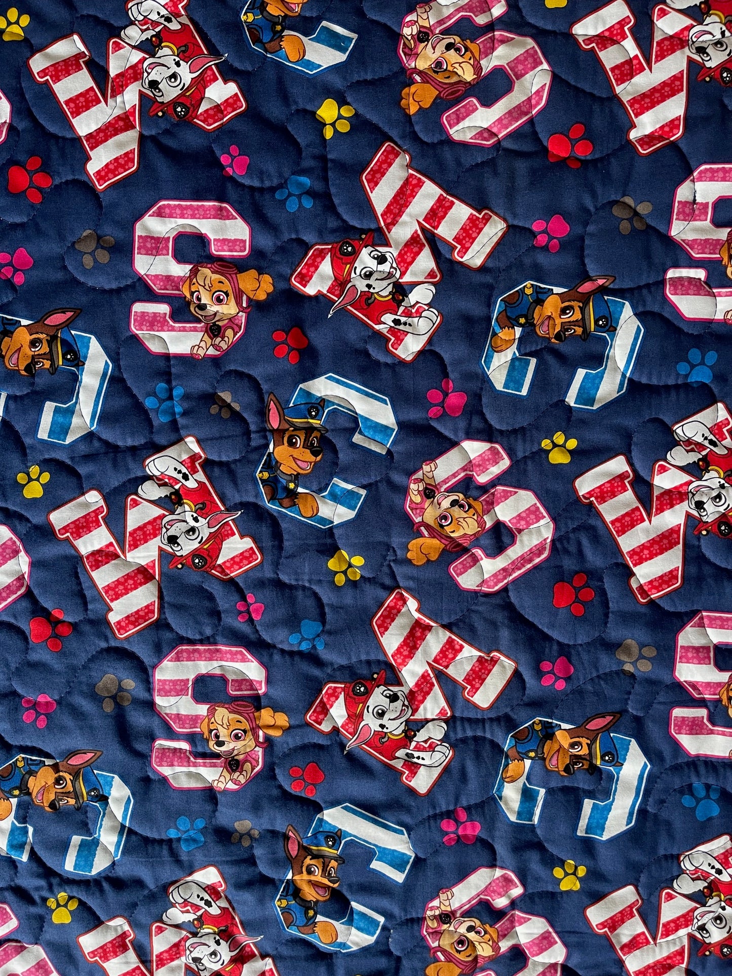 PAW PATROL MARSHALL, CHASE, RUBBLE & SKYE Inspired 36"x44" REVERSIBLE Quilted Blanket