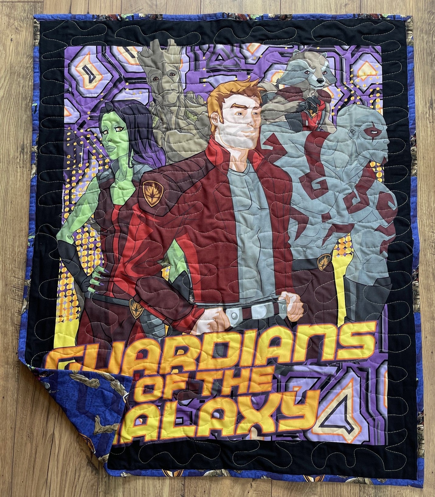 DISNEY SUPERHEROES GUARDIAN OF THE GALAXY INSPIRED QUILTED BLANKET