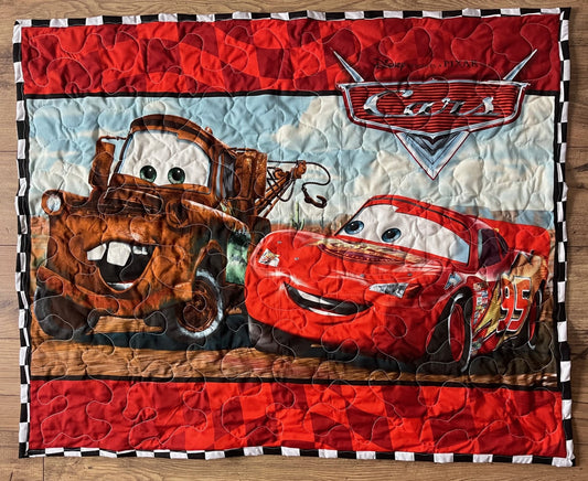 CARS LIGHTNING MC QUEEN 95 MATER INSPIRED Quilted Blanket