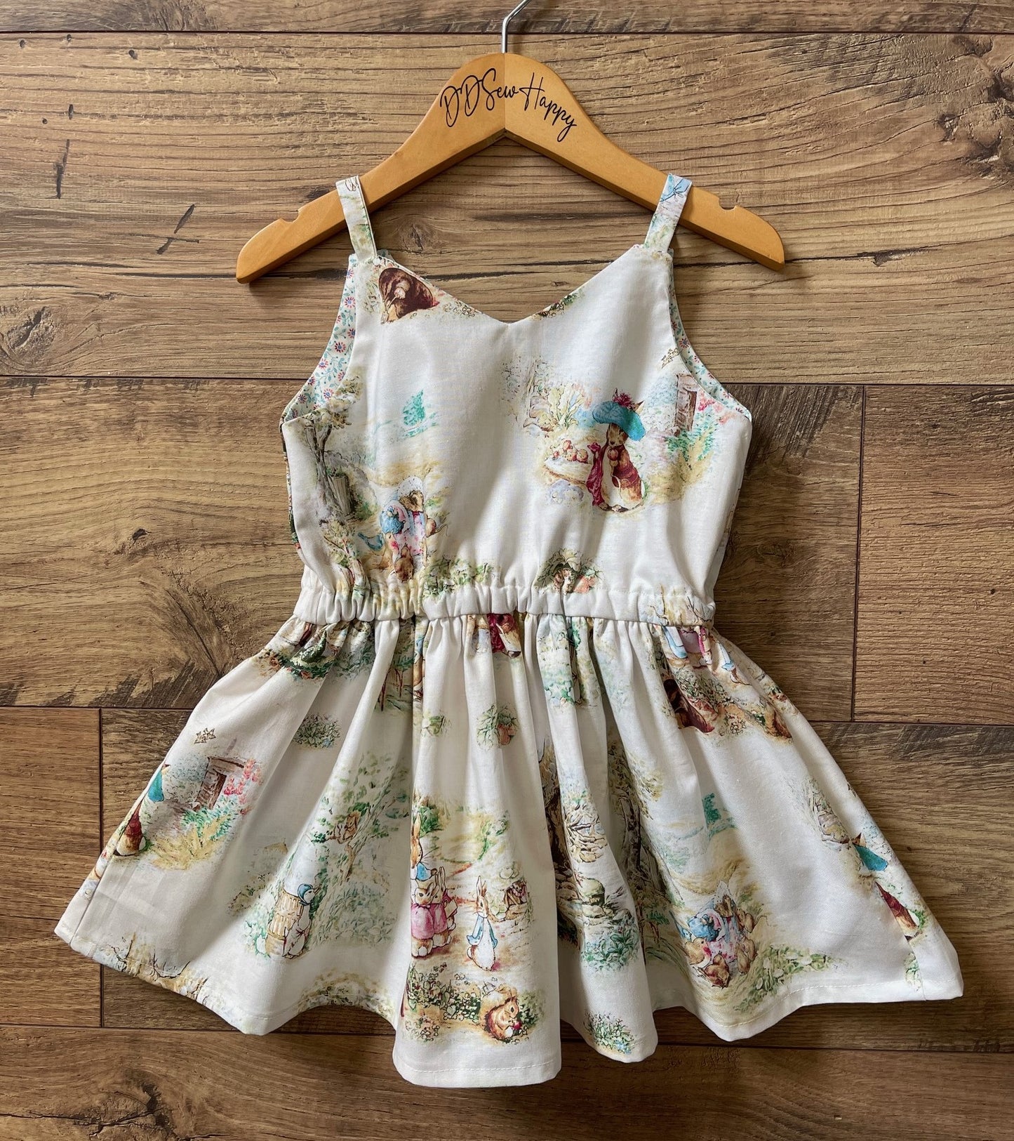 Girls and Toddlers Beatrix Potter PETER RABBIT Boho Style Easter Twirl Dress