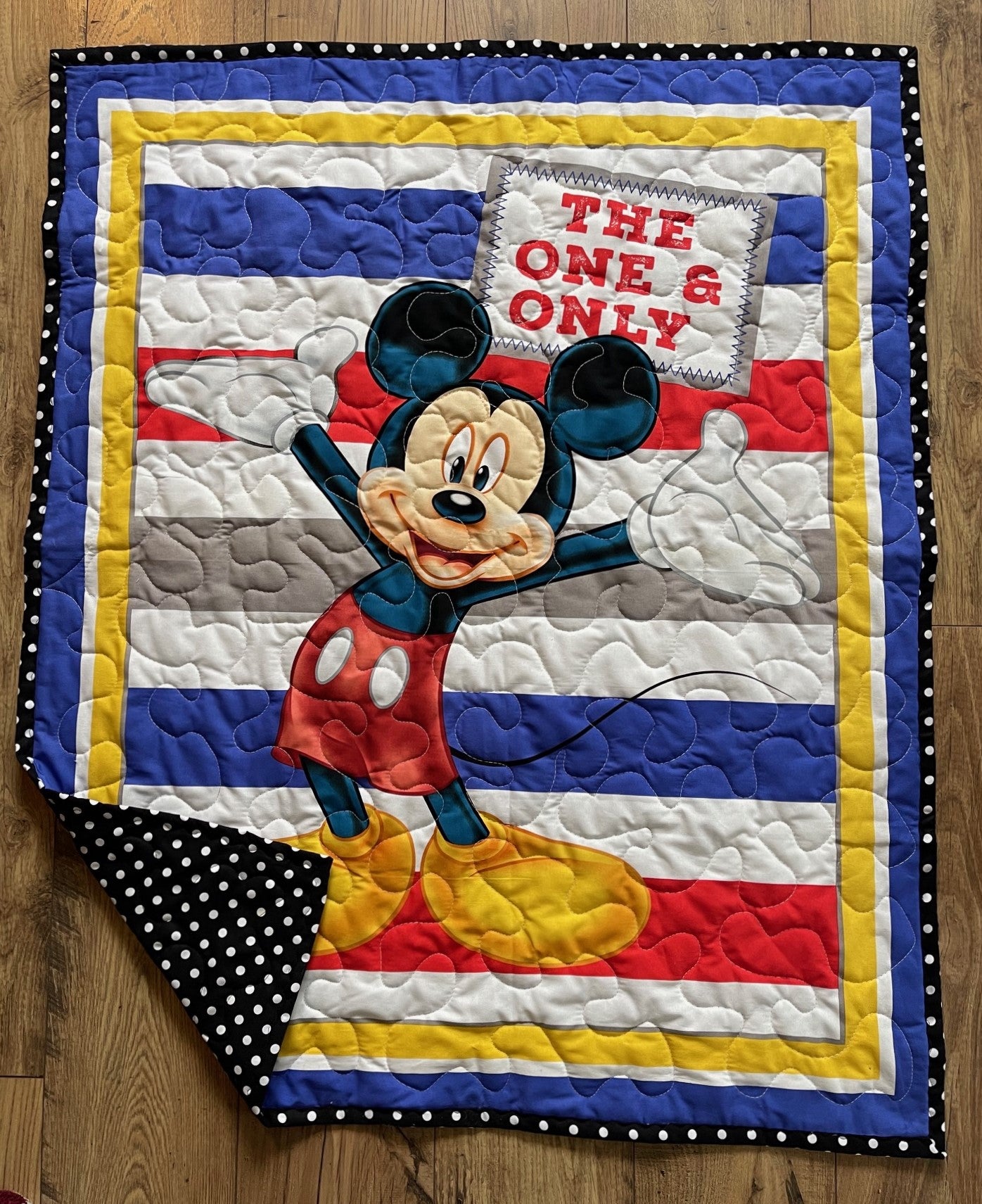 DISNEY MICKEY MOUSE INSPIRED *THE ONE AND ONLY* QUILTED BLANKET