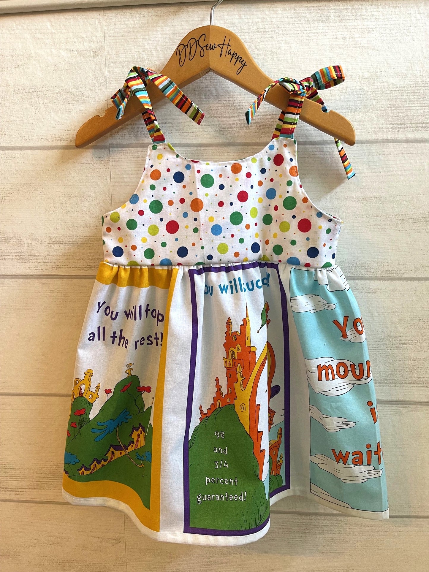 Girls and Toddlers DR SEUSS *OH THE PLACES YOU WILL GO* Boho Style Sundress