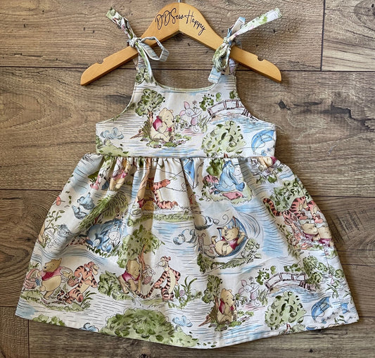 Girls, Infant and Toddlers DISNEY WINNIE THE POOH CHARACTERS BLUSTERY DAY INSPIRED Boho Style Sundress