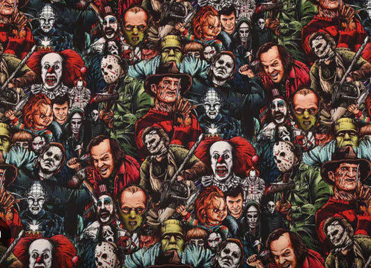HALLOWEEN HORROR MOVIES INSPIRED QUILT BLANKET FRANKENSTEIN, JASON, FREDDY, CHUCKY MIKE MEYERS and More