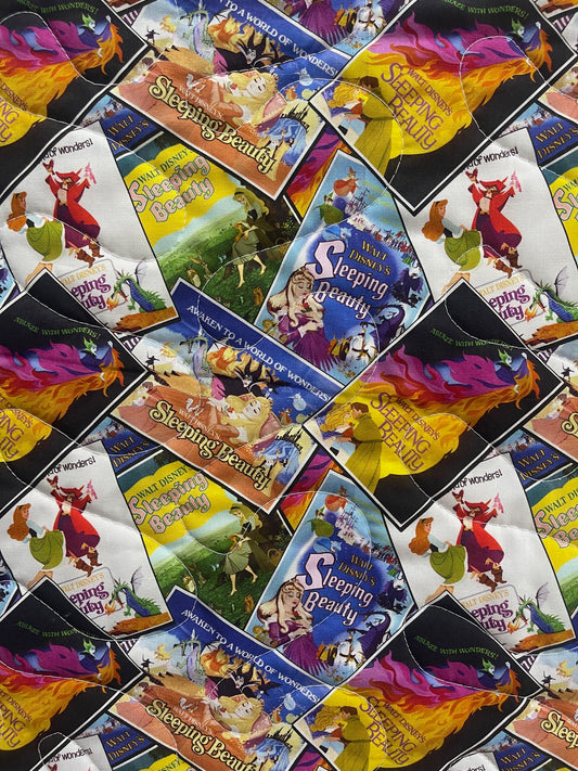 SLEEPING BEAUTY PRINCESS AURORA, BRIAR ROSE MOVIE POSTERS Inspired Quilted Blanket