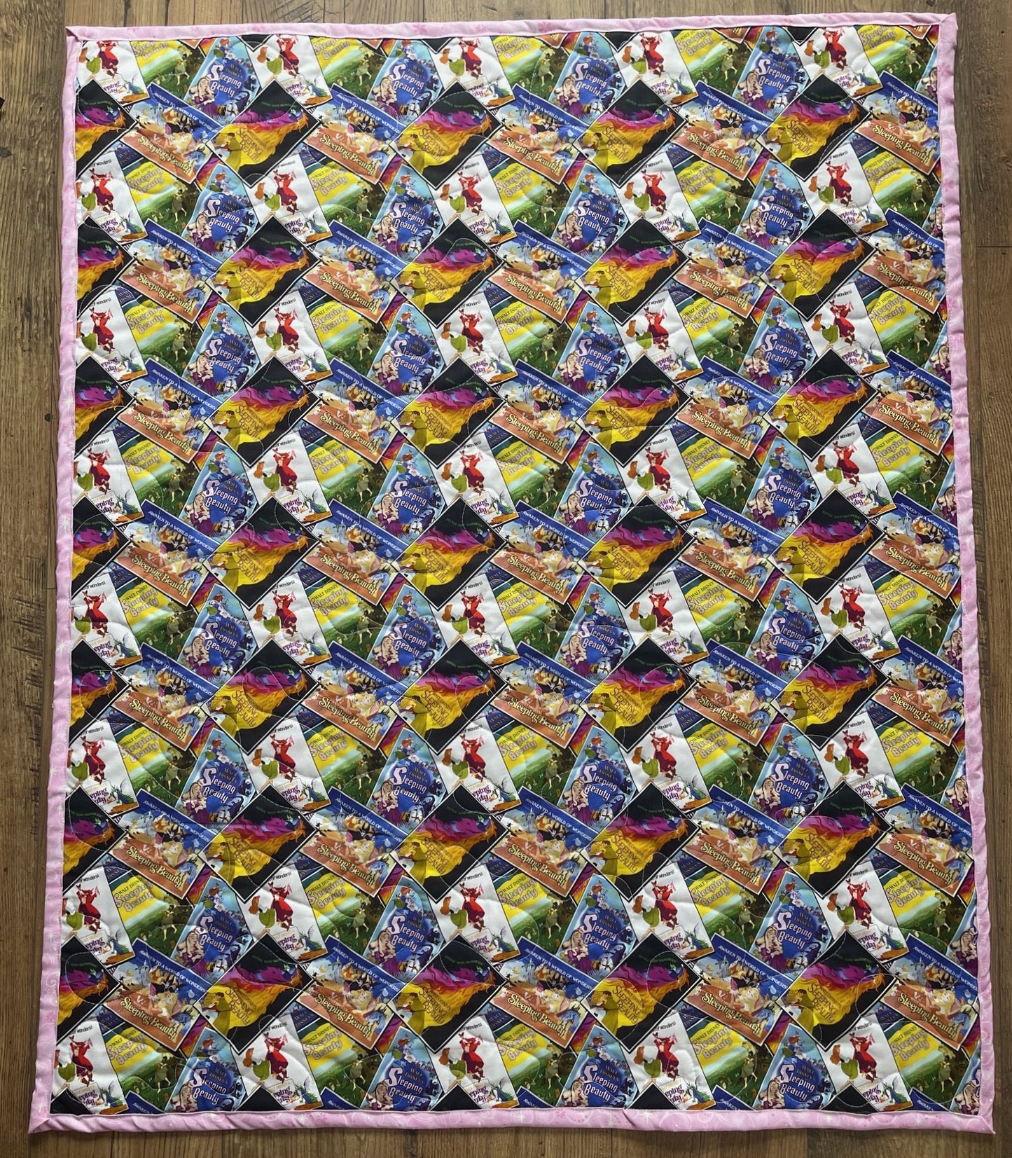 SLEEPING BEAUTY PRINCESS AURORA, BRIAR ROSE MOVIE POSTERS Inspired Quilted Blanket