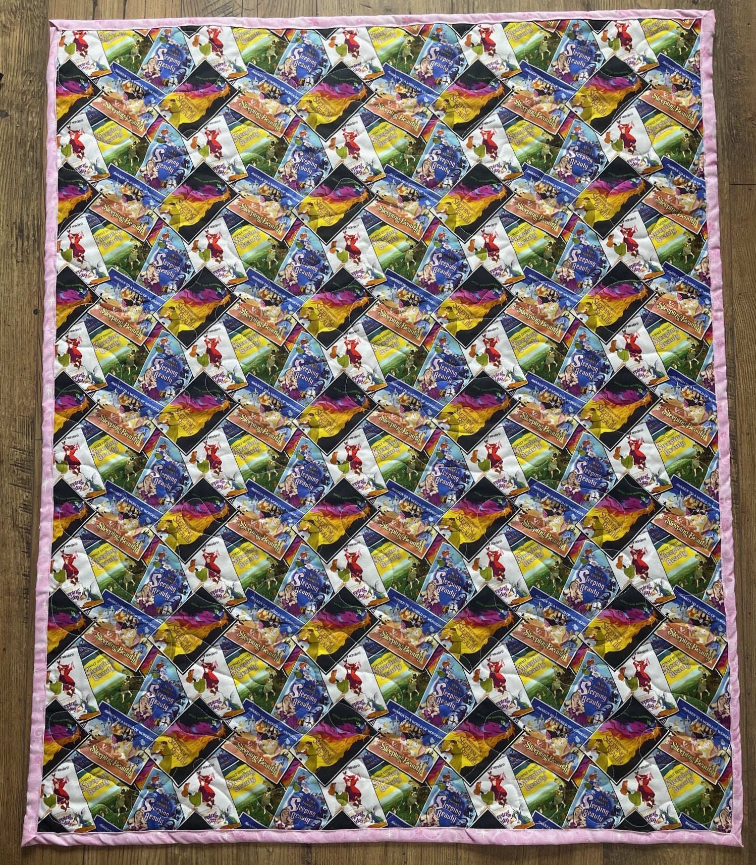 SLEEPING BEAUTY PRINCESS AURORA, BRIAR ROSE MOVIE POSTERS Inspired Quilted Blanket