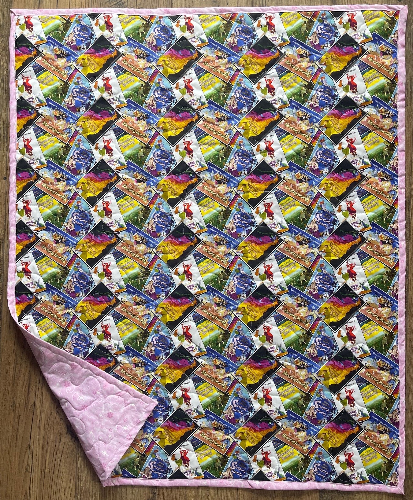 SLEEPING BEAUTY PRINCESS AURORA, BRIAR ROSE MOVIE POSTERS Inspired Quilted Blanket