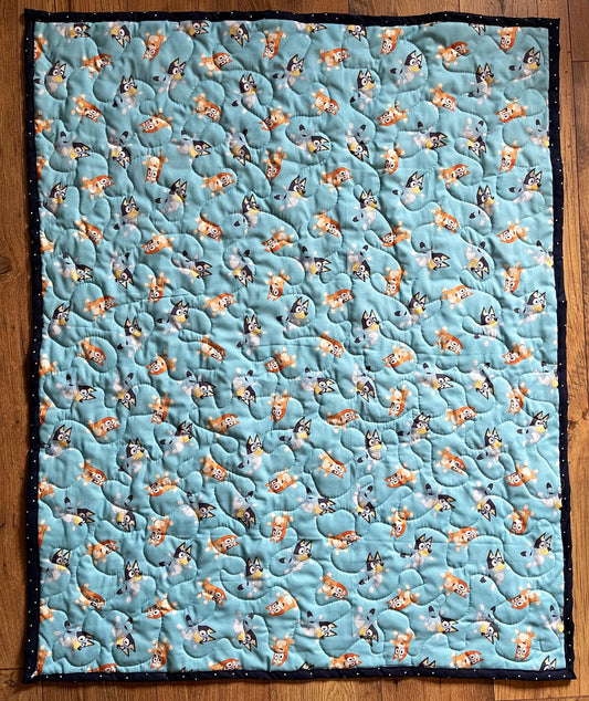 BLUEY and BINGO Inspired BLUEY CARTOON CHARACTERS Quilted Blanket