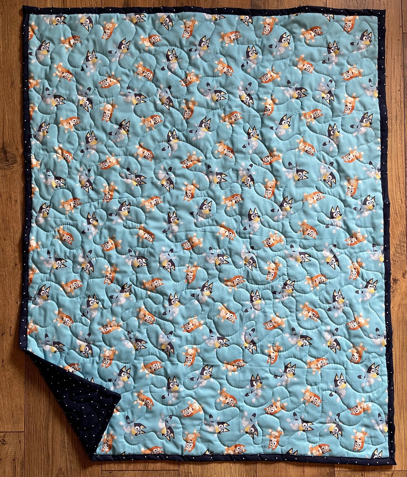 BLUEY and BINGO Inspired BLUEY CARTOON CHARACTERS Quilted Blanket