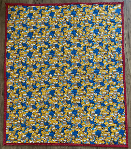 THE SIMPSONS CARTOON Inspired Quilted Blanket