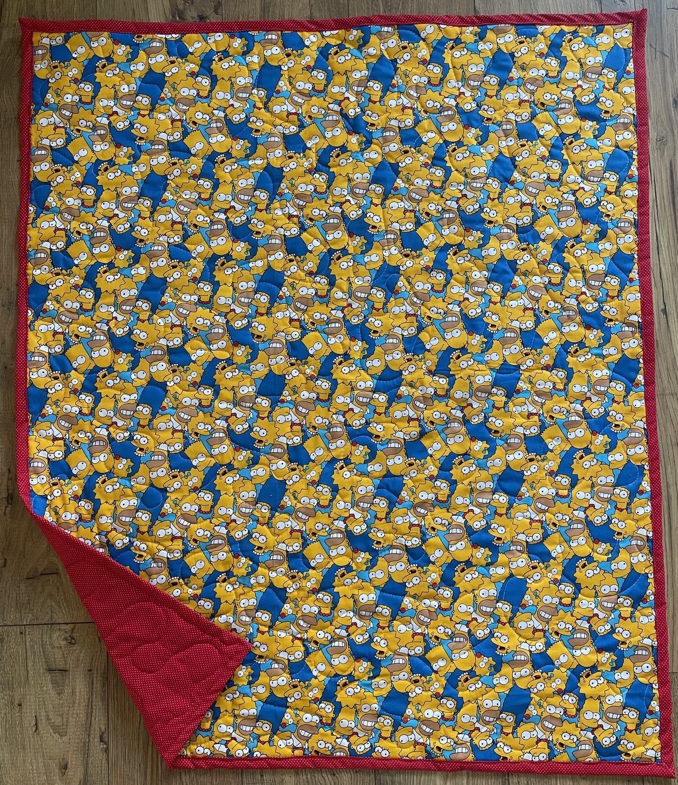 THE SIMPSONS CARTOON Inspired Quilted Blanket
