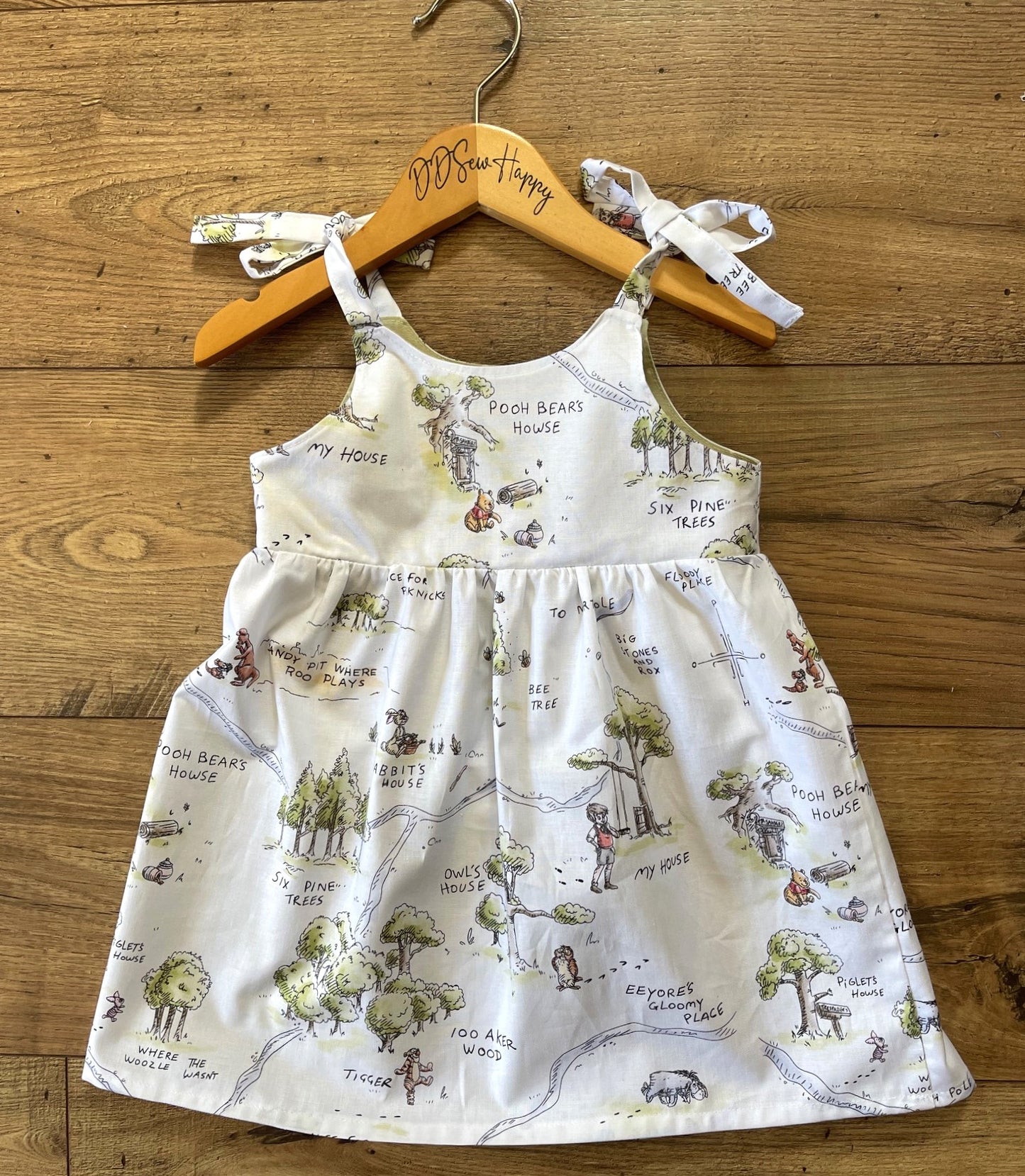 Girls, Infant and Toddlers VINTAGE DISNEY WINNIE THE POOH CHARACTERS CLASSIC 100 ARCE WOOD INSPIRED Boho Style Sundress