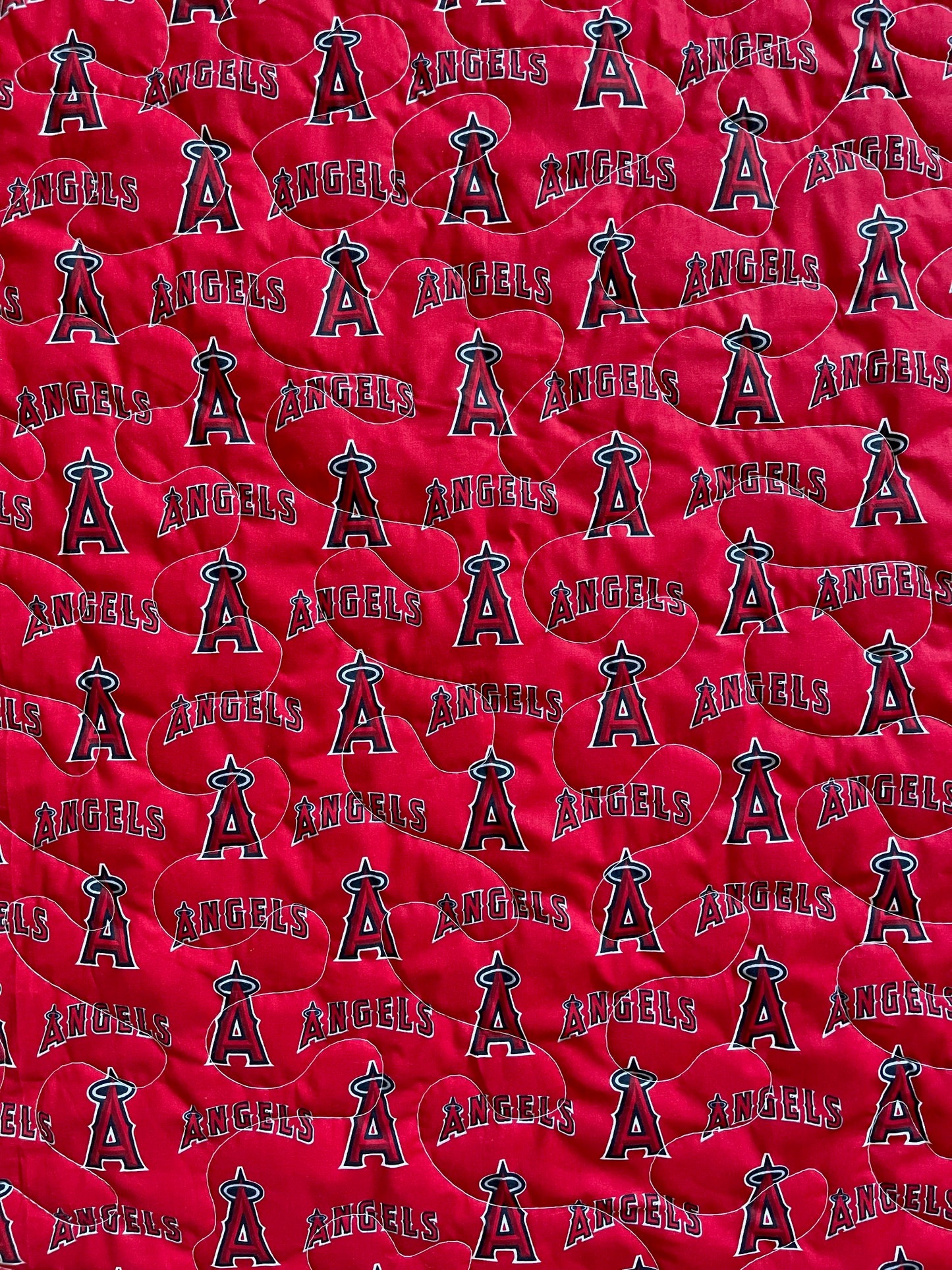 ANAHEIM ANGELS BASEBALL QUILTED BLANKET