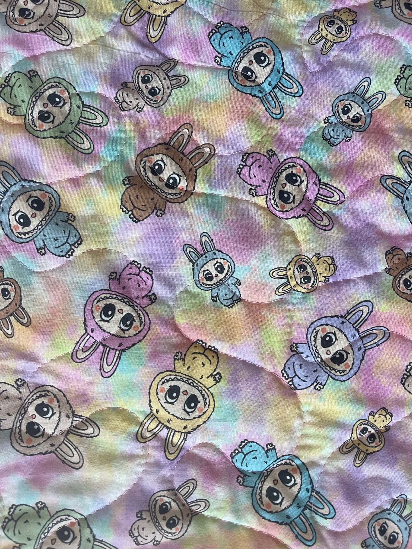 LABUBU MONSTERS DOLL ANIME PASTEL Inspired Quilted Blanket