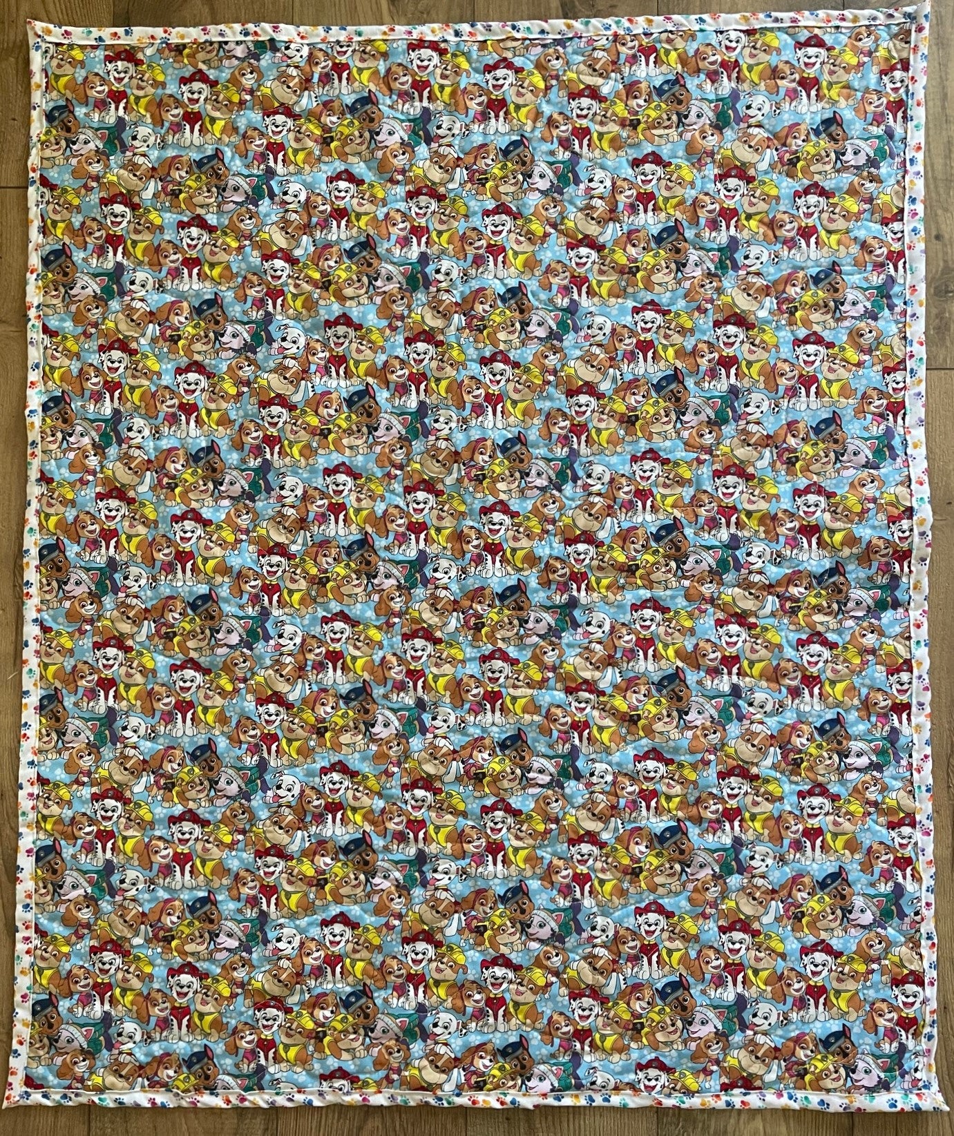 PAW PATROL MARSHALL, CHASE, RUBBLE, EVEREST & SKYE INSPIRED QUILTED BLANKET