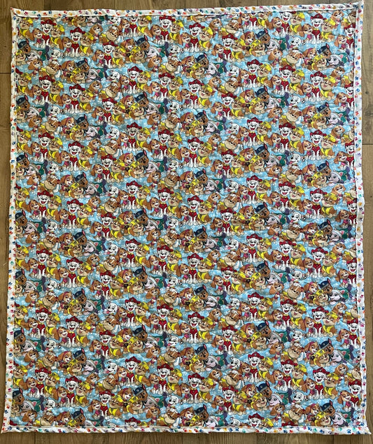 PAW PATROL MARSHALL, CHASE, RUBBLE, EVEREST & SKYE INSPIRED QUILTED BLANKET