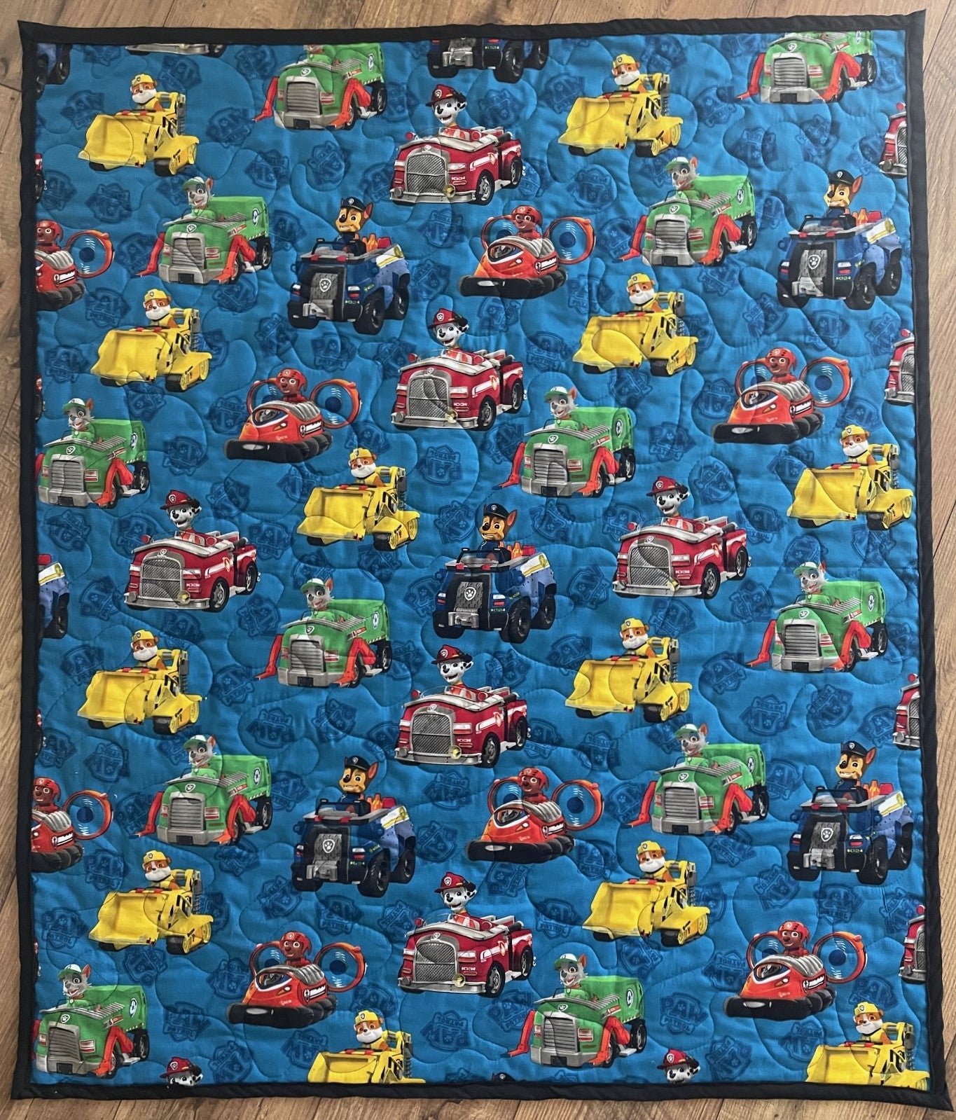 PAW PATROL MARSHALL, CHASE, RUBBLE,  EVEREST INSPIRED QUILTED BLANKET