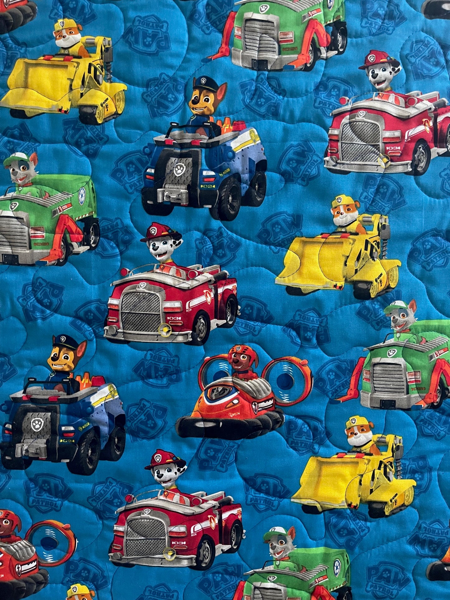 PAW PATROL MARSHALL, CHASE, RUBBLE,  EVEREST INSPIRED QUILTED BLANKET (Copy)